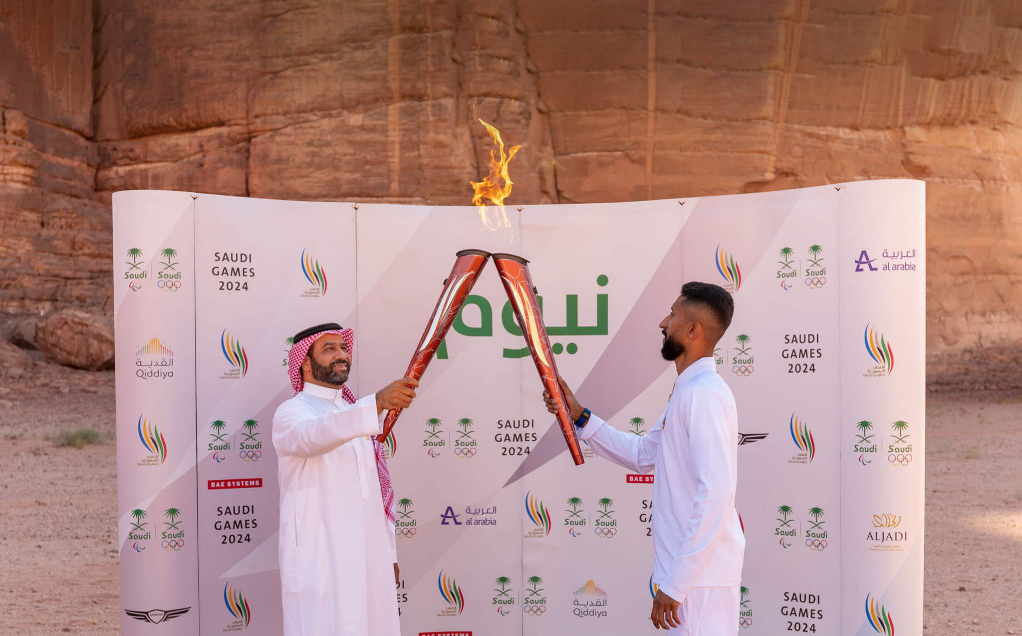 Saudi Games 2024 Torch Arrives in NEOM